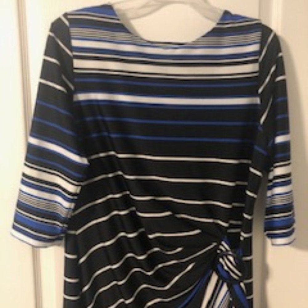 "Shelby & Palmer  Classic Black/White/ Blue Work D
